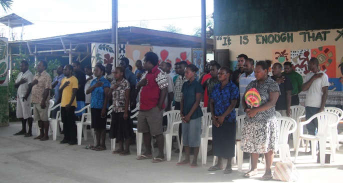 Participants during SI National Anthem