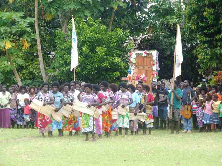 The Women Of Aleang Shortland Welcome The Holy Door On Arrival